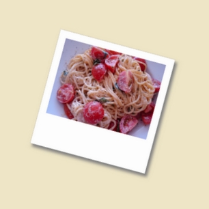 Spaghetti mit Ziegenfrischkäse